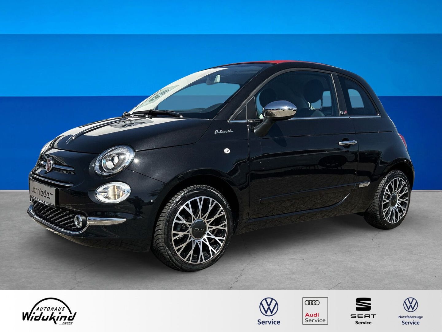 Fahrzeug 1 Fahrzeugabbildung Fiat 500 EU6d 1.0 Mild Hybrid Dolcevita Navi Soundsys - mit KI generiert/bearbeitet