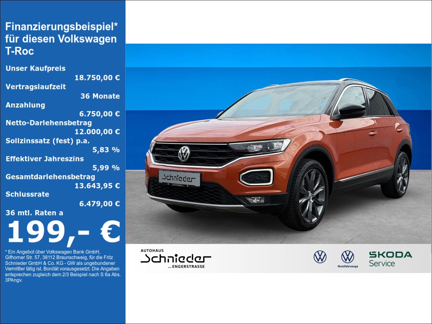 Fahrzeugabbildung Volkswagen T-Roc 1.5 TSI ACT Style Navi Climatronic  LED - mit KI generiert/bearbeitet
