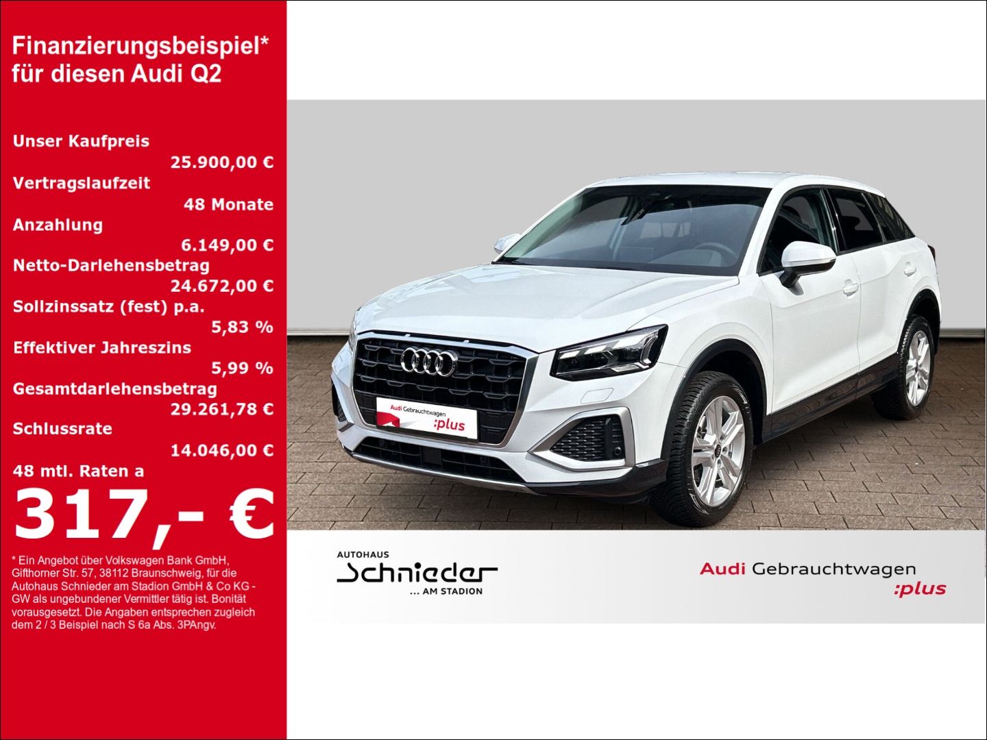 Fahrzeugabbildung Audi Q2 1.5 35 TFSI advanced Navi Soundsystem LED Ble - mit KI generiert/bearbeitet