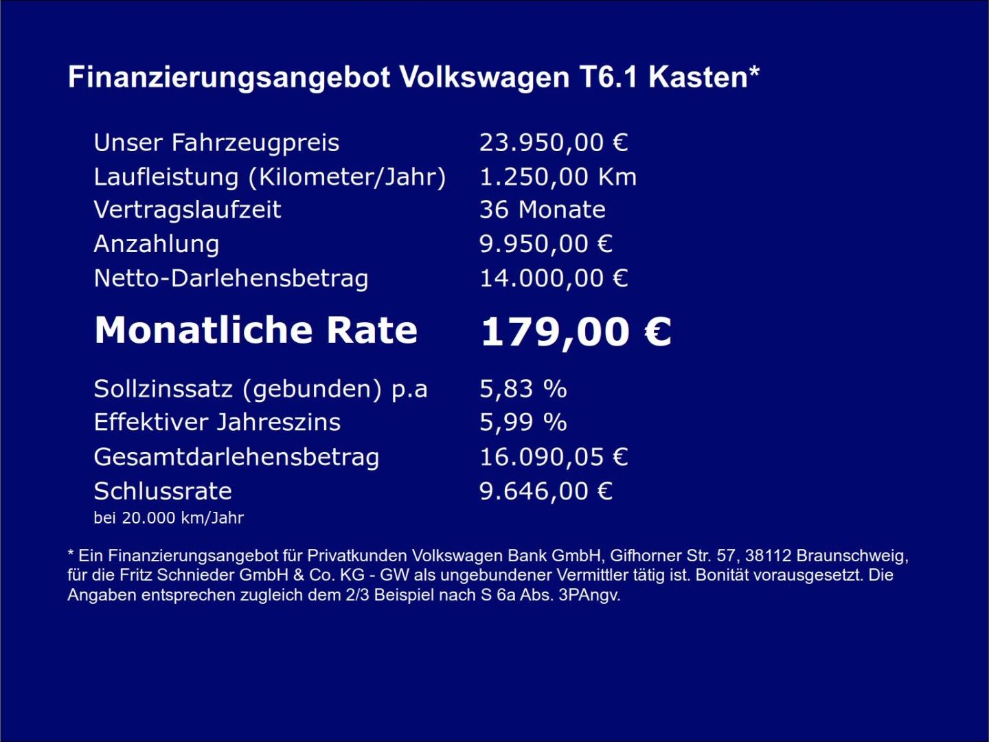 Fahrzeug 5 Fahrzeugabbildung Volkswagen T6.1 Kasten FWD 2.0TDI L1H1 Klima Navi - mit KI generiert/bearbeitet