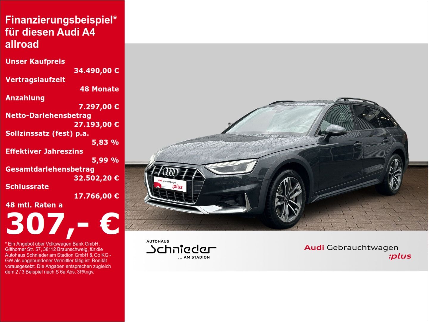 Fahrzeug 1 Fahrzeugabbildung Audi A4 allroad quattro 50 TDI Matrix Pano Sportsitze - mit KI generiert/bearbeitet