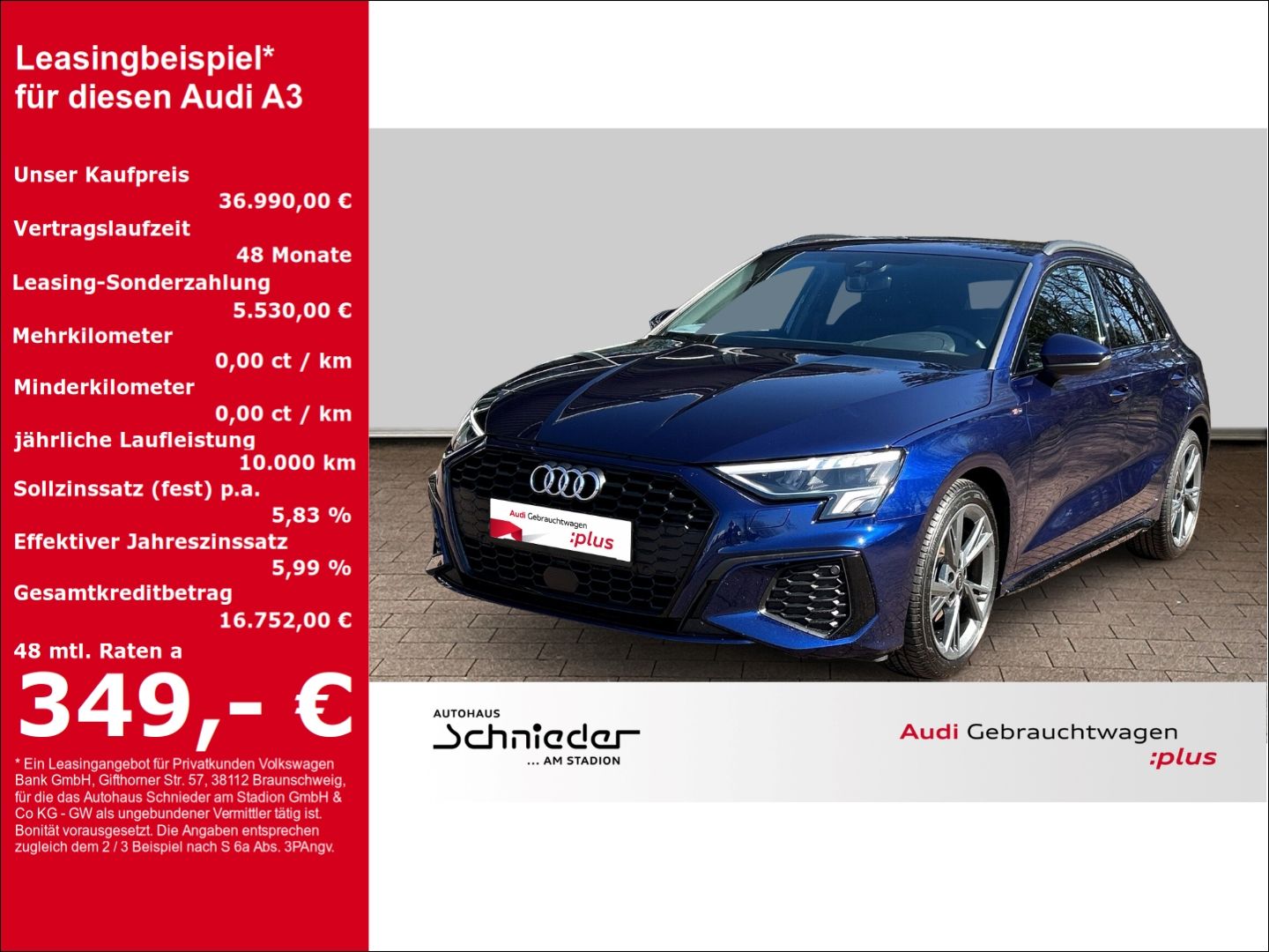 Audi A3 SPORTB 30TDI, LED,ACC,AHK,VIRTUAL,CARPLAY,SHZ