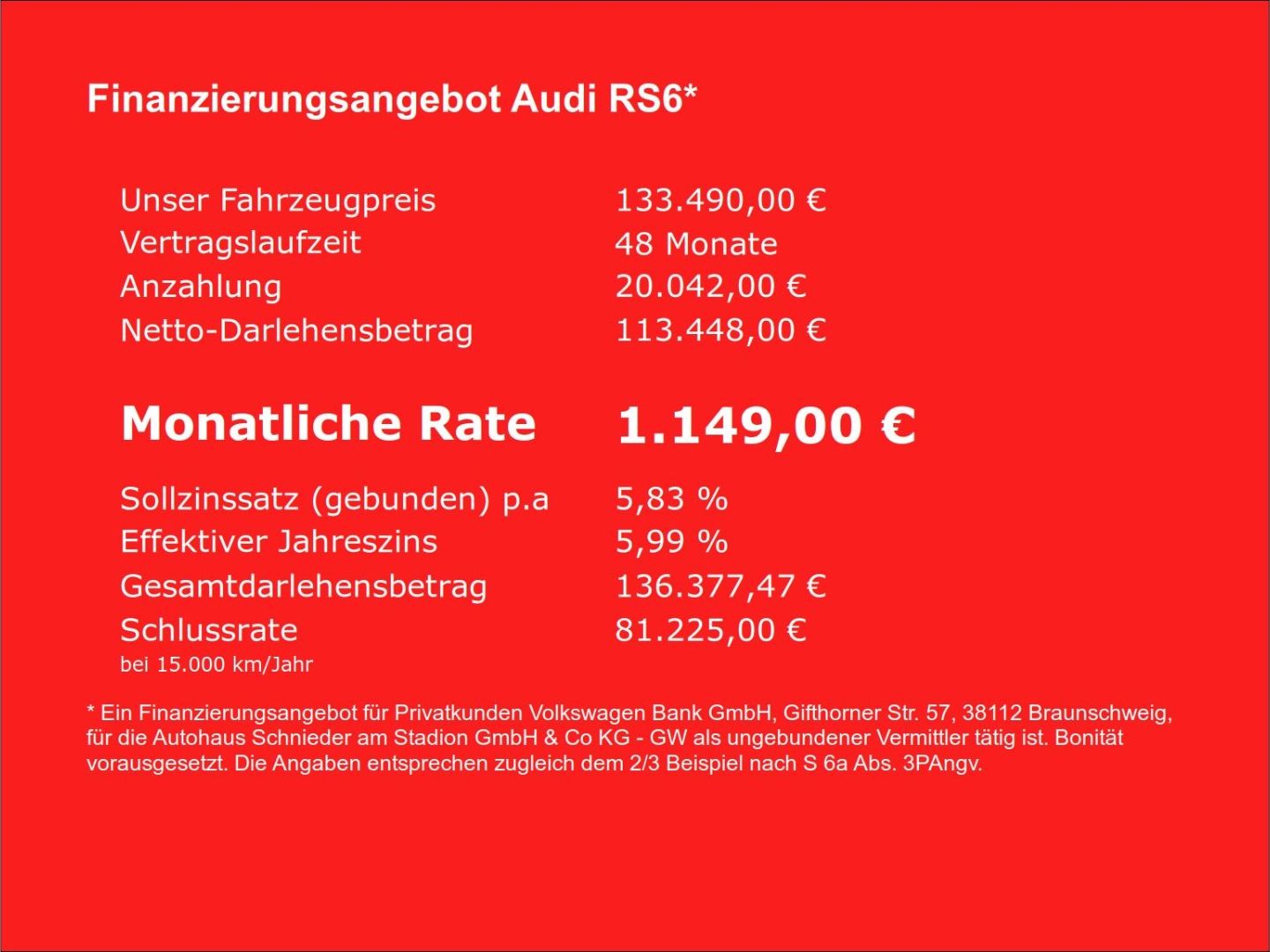 Fahrzeugabbildung Audi RS6 PERFORMANCE HEADUP,LASERPANO,VIRTUAL,AHK