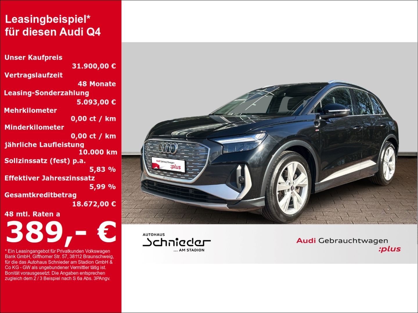 Audi Q4 basis 40 MMI NAVI LED Sportpaket El. Panodach
