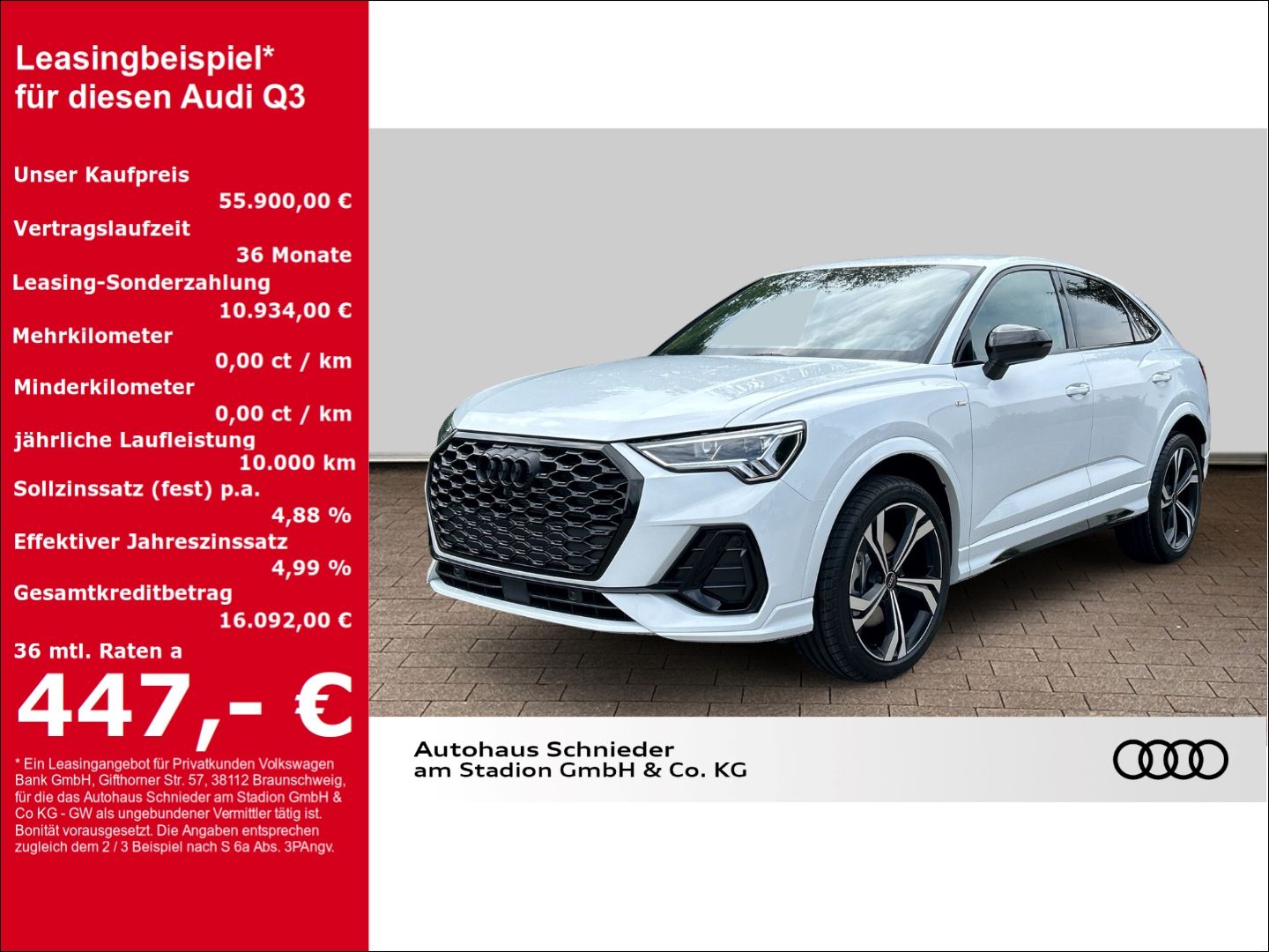 Audi Q3 Sportback 40 TFSI quattro S-tronic S-LINE+AHK
