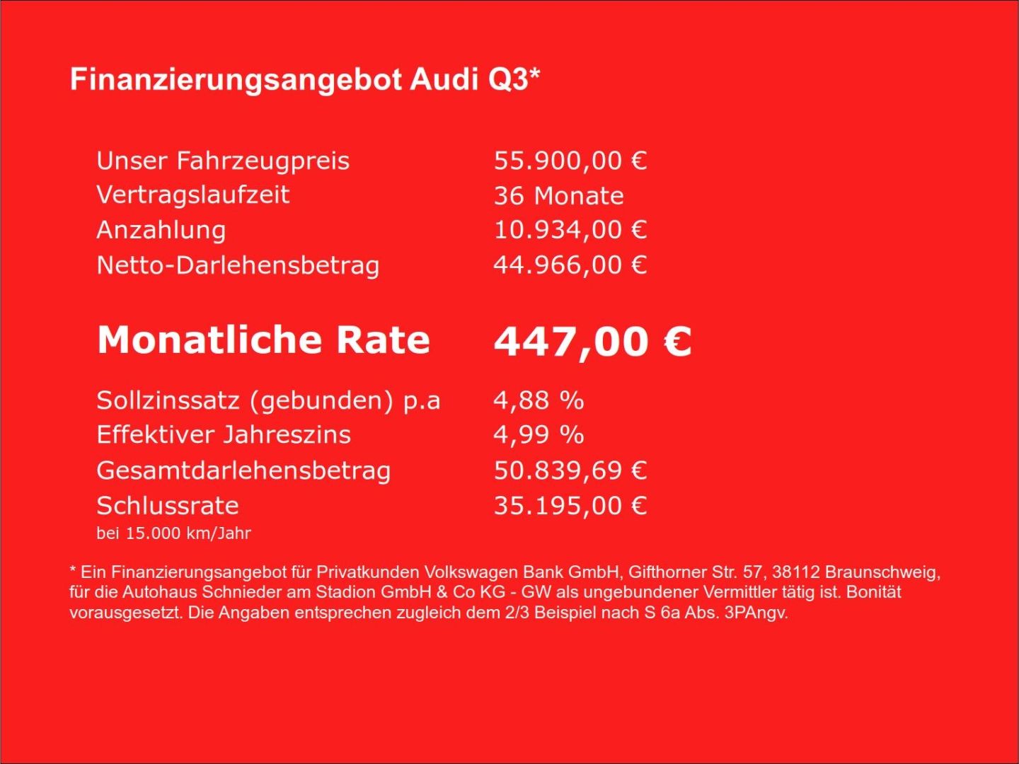 Fahrzeugabbildung Audi Q3 Sportback 40 TFSI quattro S-tronic S-LINE+AHK