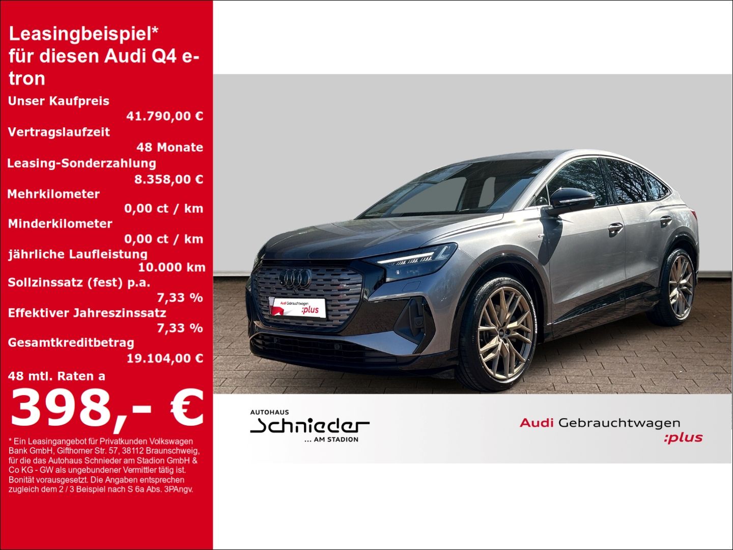 Audi Q4 e-tron 50 SPORTB QUATTRO+LED+HUD+SPORTPAKET+V