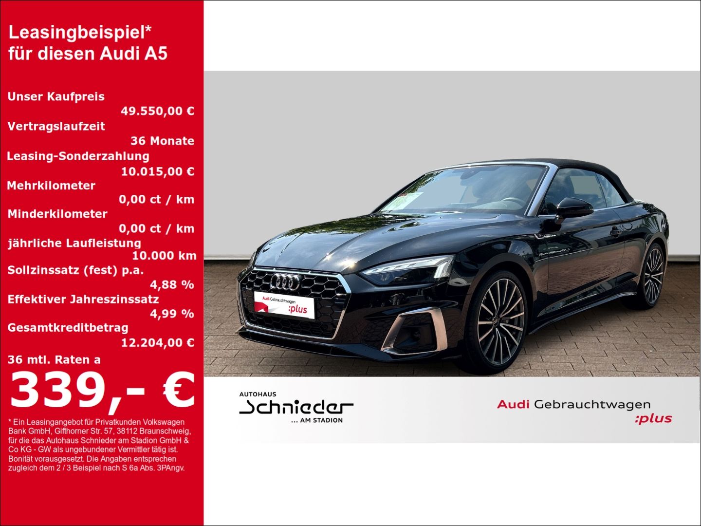 Audi A5 Cabriolet 40 TFSI S-LINE+MATRIX-LED+AHK+VIRTU