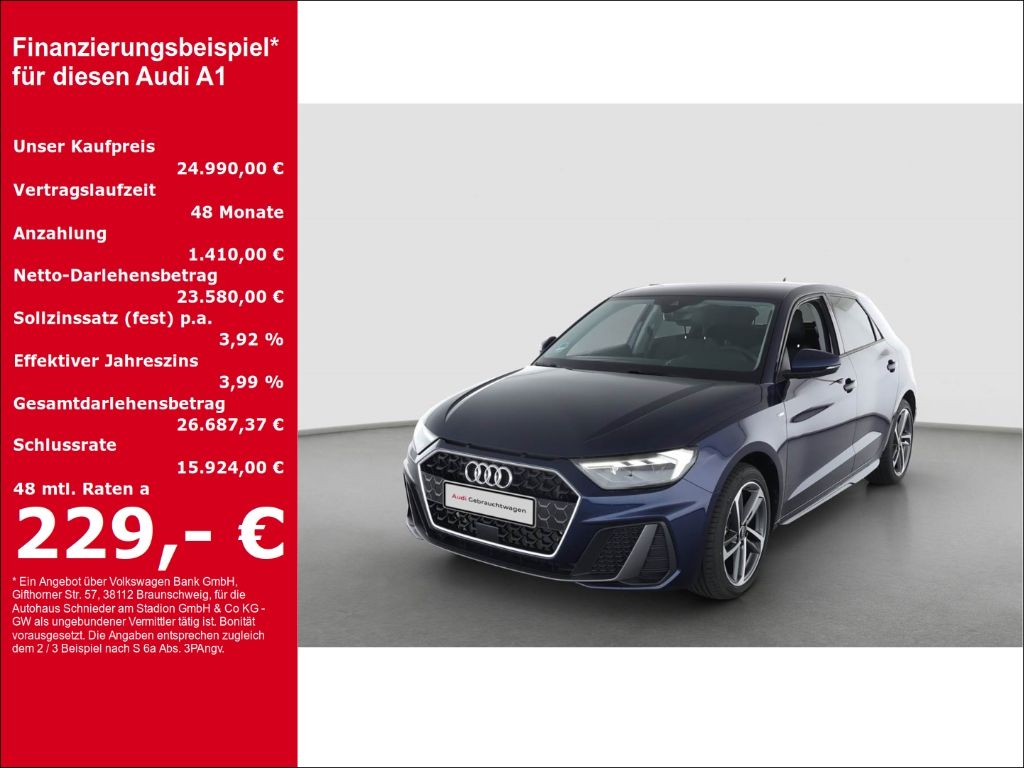 Fahrzeugabbildung Audi A1 25 TFSI Sportback line S-TRONIC+VIRTUAL+STH+L - mit KI generiert/bearbeitet