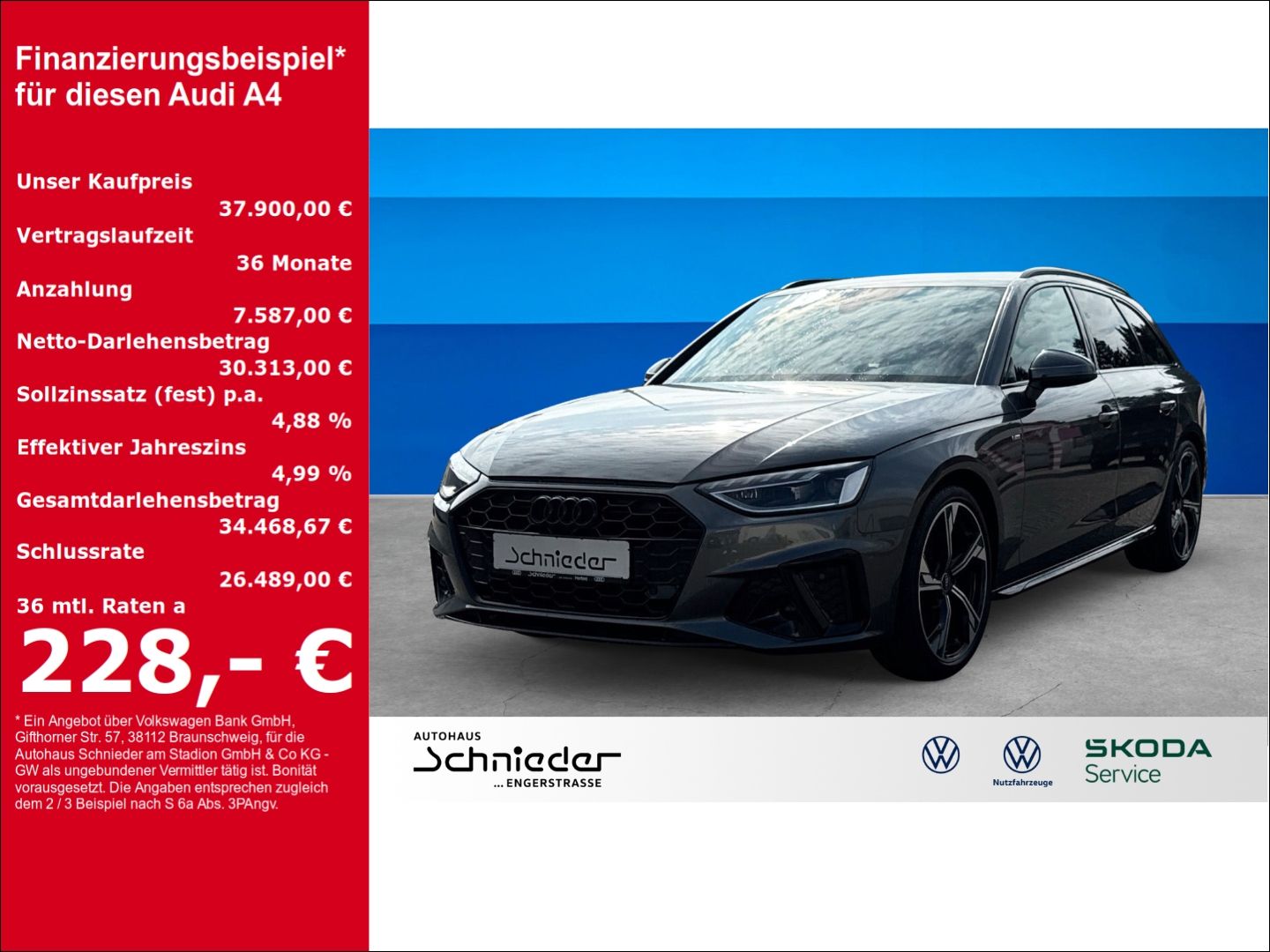 Audi A4 AVANT 35 TDI COMPETION LED+NAVI+VIRTUAL+PDC