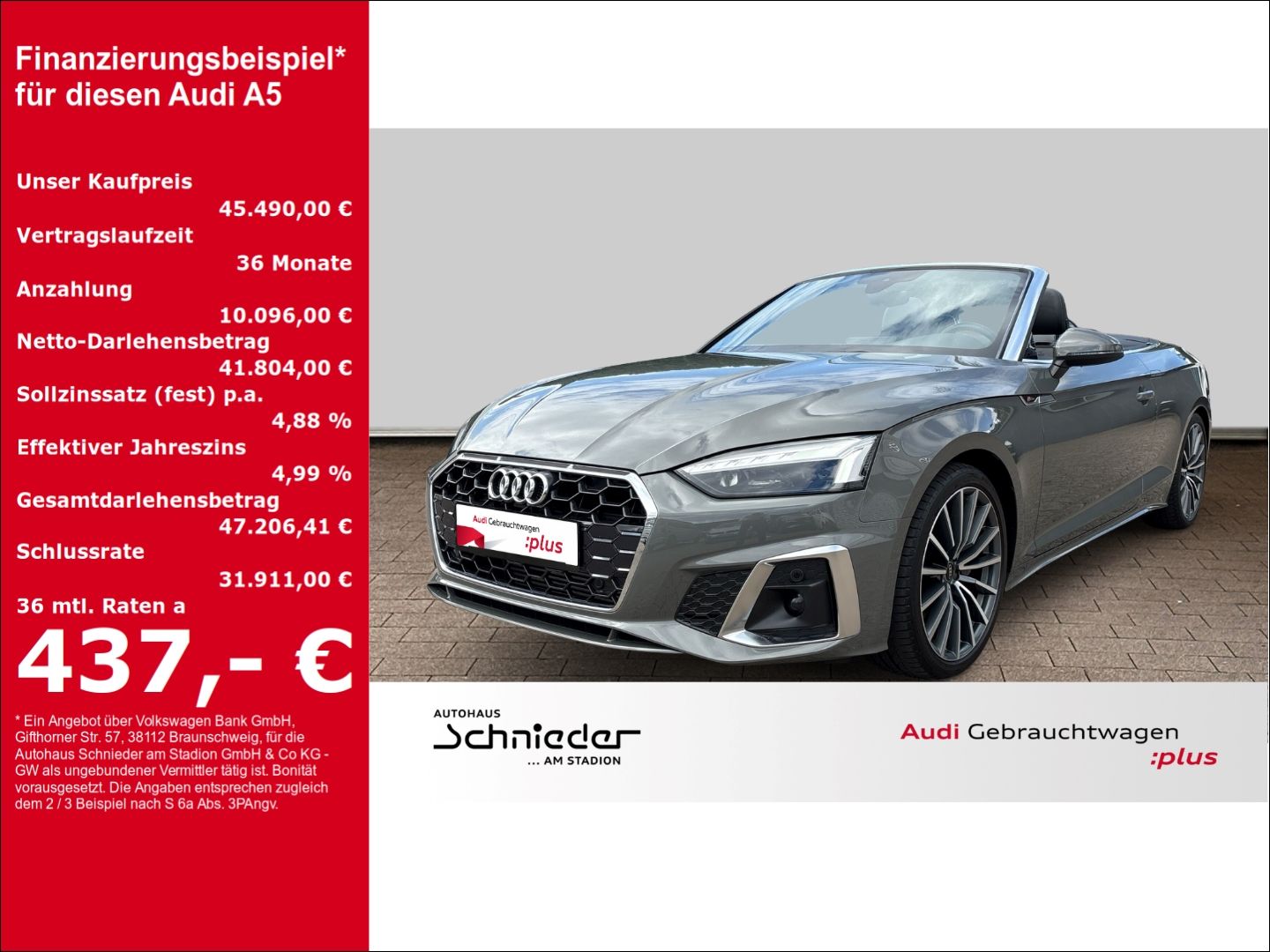 Fahrzeuge 12 Audi A5 Cabriolet 40 TFSI S-LINE+AHK+NAVI+LEDER+VIRTU
