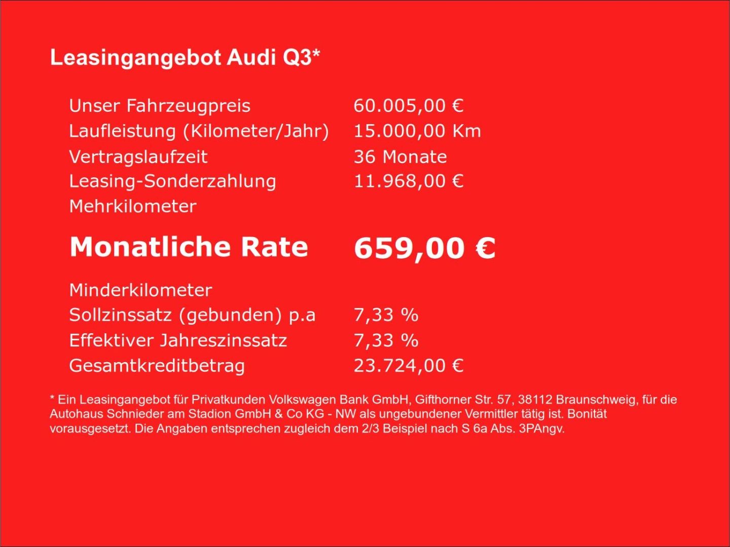 Fahrzeug 5 Fahrzeugabbildung Audi Q3 TDI S-tronic S-LINE+NAVI+LED+SPORTSITZE