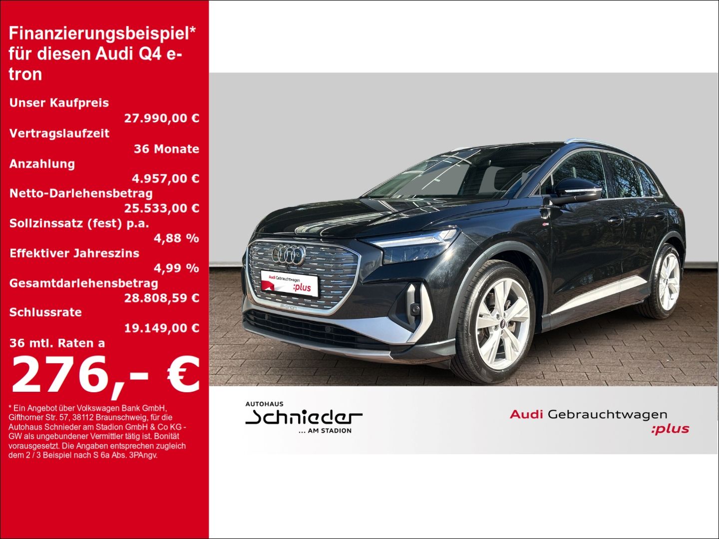 Fahrzeuge 9 Audi Q4 e-tron 40 NAVI LED Sportpaket El. Panodach Le