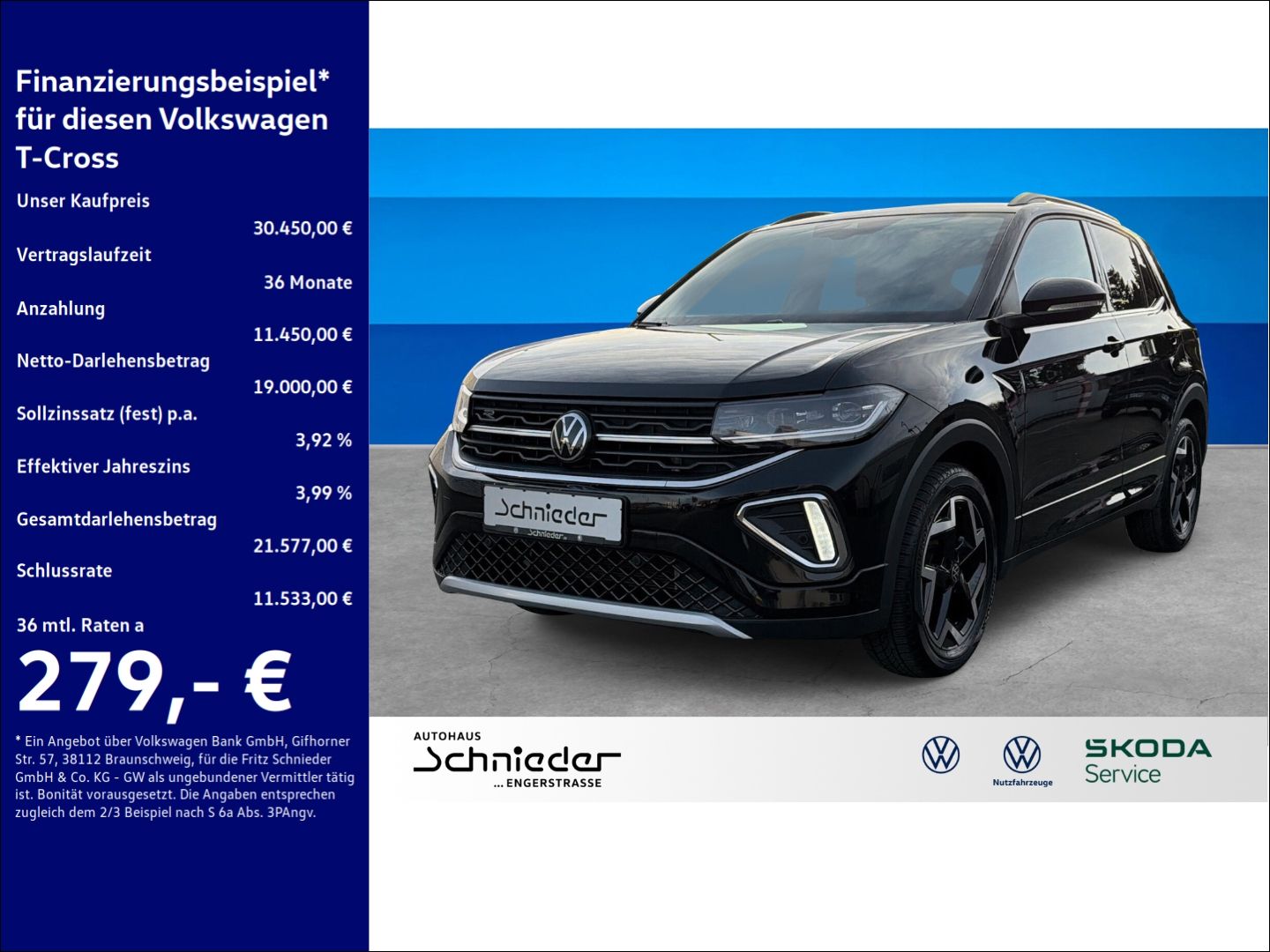 Fahrzeuge 9 Volkswagen T-Cross 1.5 TSI R-Line Rear View AHK Clima