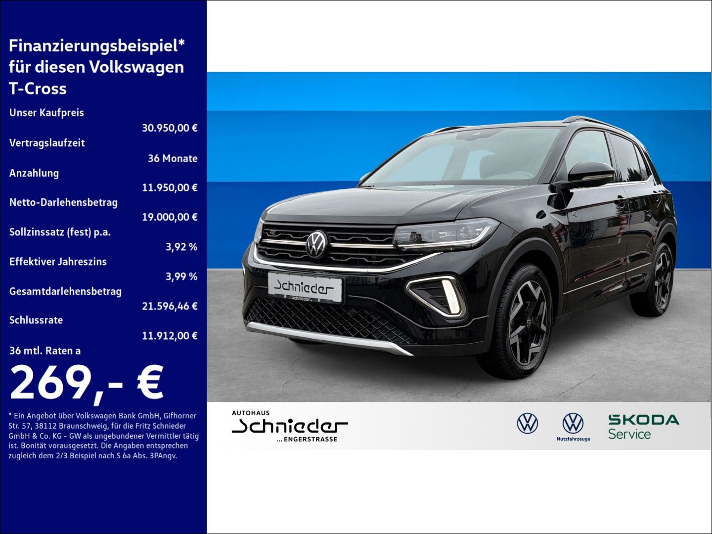 Fahrzeuge 4 Volkswagen T-Cross 1.5 TSI R-Line Rear View AHK Clima