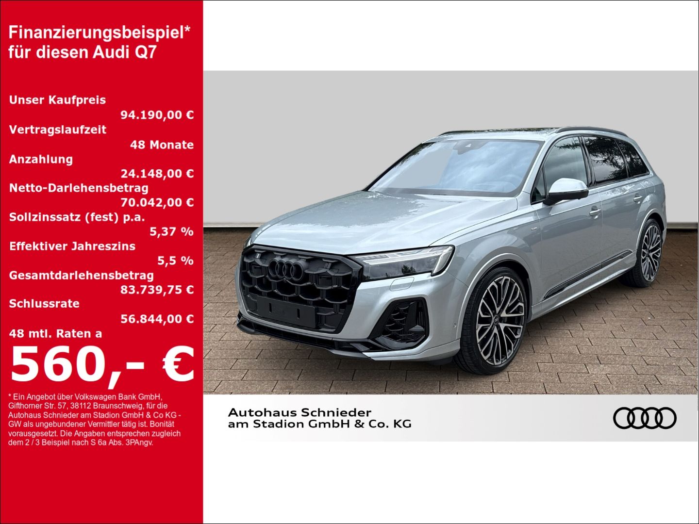 Fahrzeuge 1 Audi Q7 55 TFSI e quattro S-line+AHK+HUD+PANO+B&O+KAM