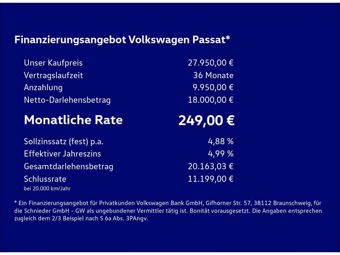 Fahrzeugabbildung Volkswagen Passat 2.0 TDI Business 4Motion AHK