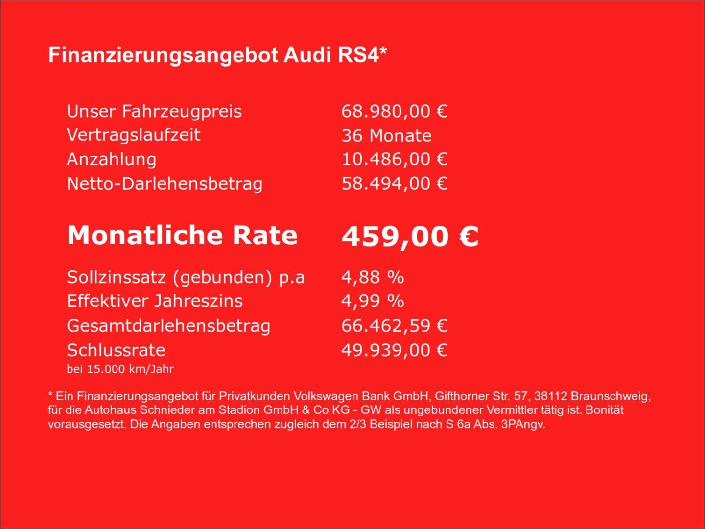 Fahrzeug 5 Fahrzeugabbildung Audi RS4 Avant 2.9 TFSI quattro LED+B&O+KAMERA+Assist