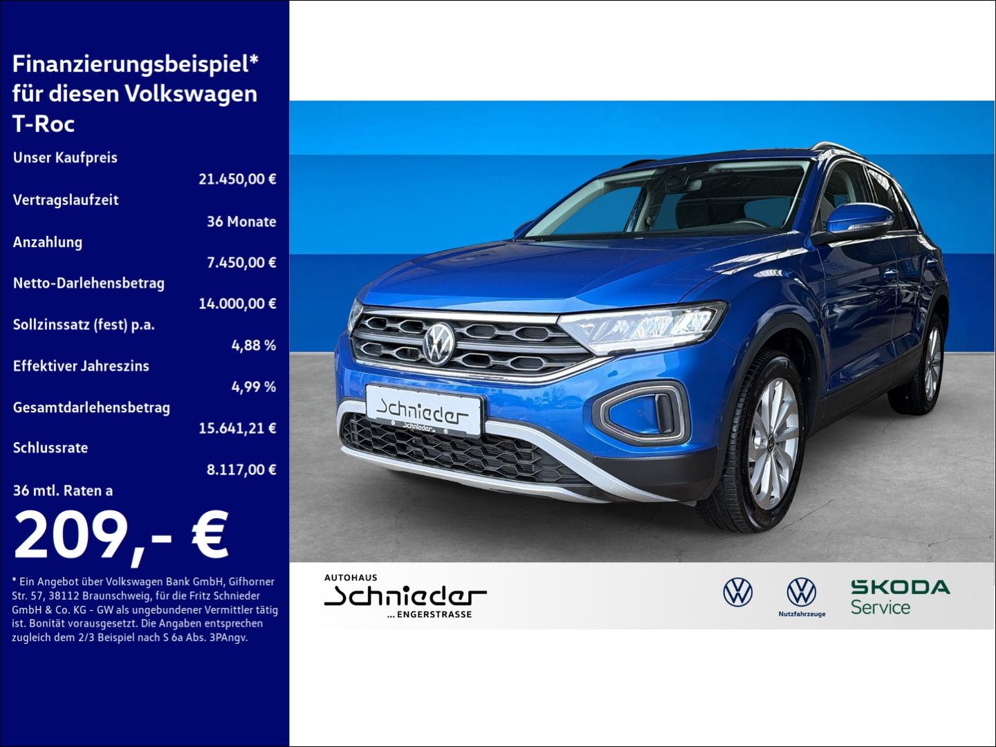 Fahrzeuge 3 Volkswagen T-Roc 1.0 TSI Life Climatronic Navi Rear View