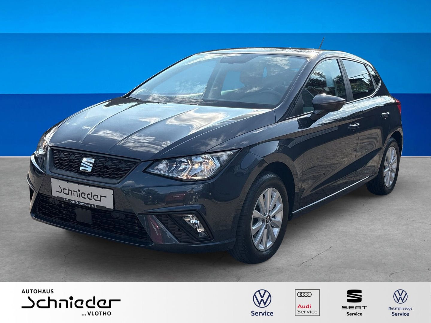 Fahrzeug 3 Fahrzeugabbildung SEAT Ibiza 1.0 TSI Style SHZ PDC CAM Klima AT - mit KI generiert/bearbeitet