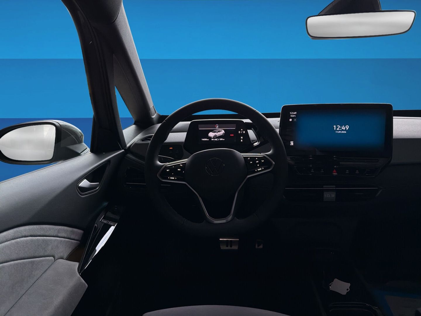 Fahrzeug 13 Fahrzeugabbildung Volkswagen ID.3 Pro Move 150 kW Rear View Navi LED Clima - mit KI generiert/bearbeitet