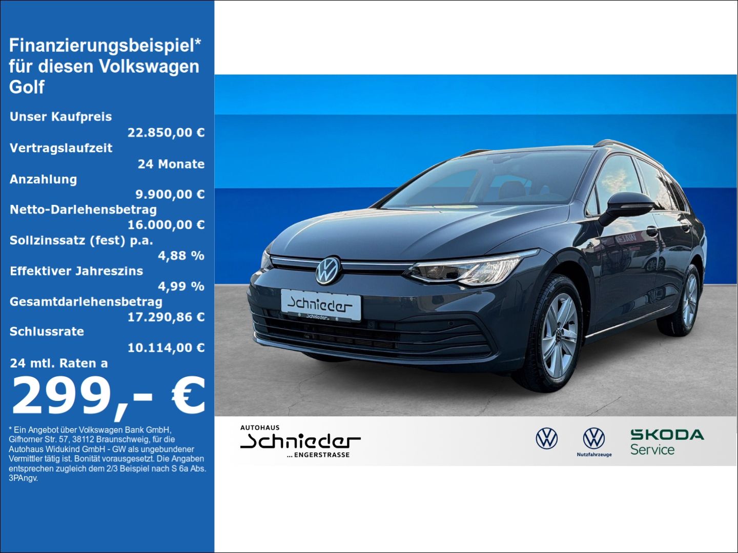 Fahrzeugabbildung Volkswagen Golf 8 2.0 TDI Life Navi Rückfahrkamera - mit KI generiert/bearbeitet