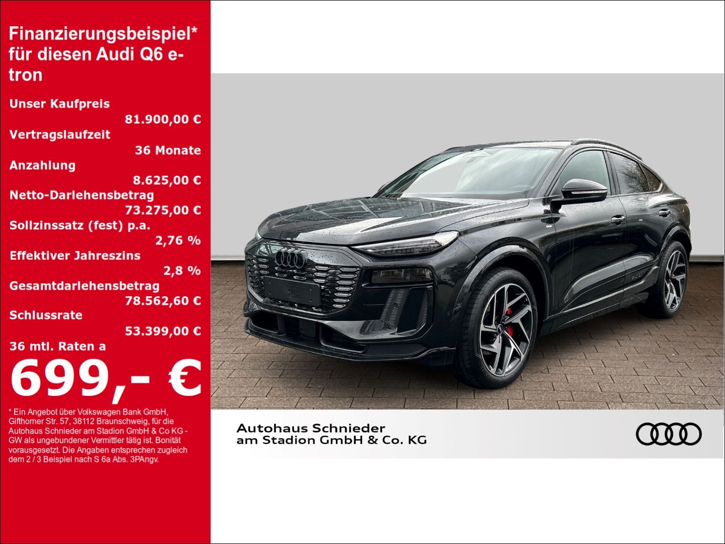 Fahrzeuge 7 Audi Q6 e-tron Sportback performance 225 kW HUD+AHK+P