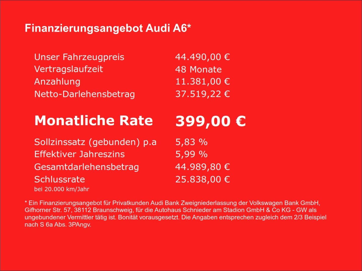 Fahrzeugabbildung Audi A6 Avant 40 TDI S line PANO+LED+KAMERA+NAVI+LEDE