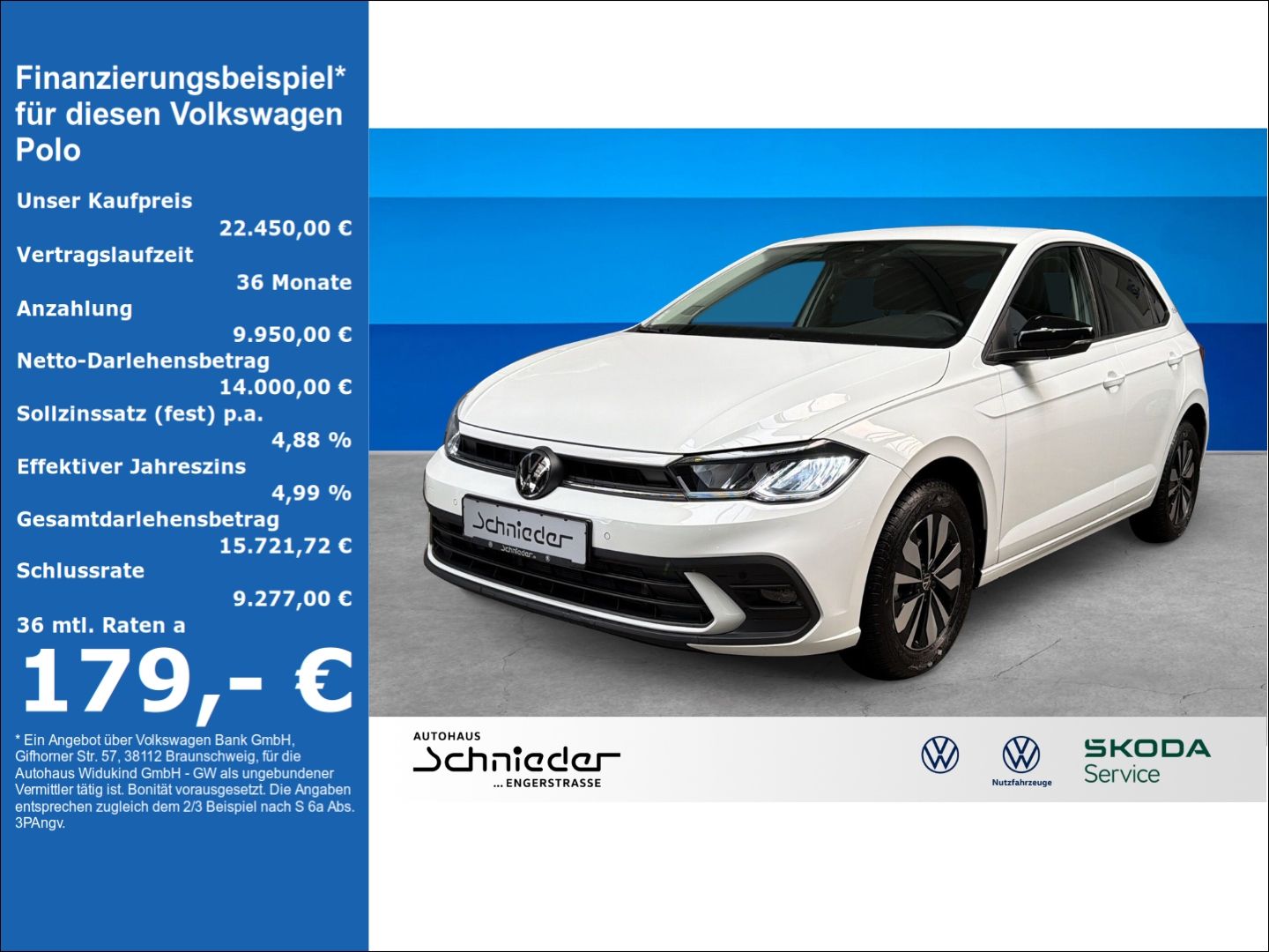 Fahrzeugabbildung Volkswagen Polo 1.0 TSI Goal Rear View Climatronic - mit KI generiert/bearbeitet