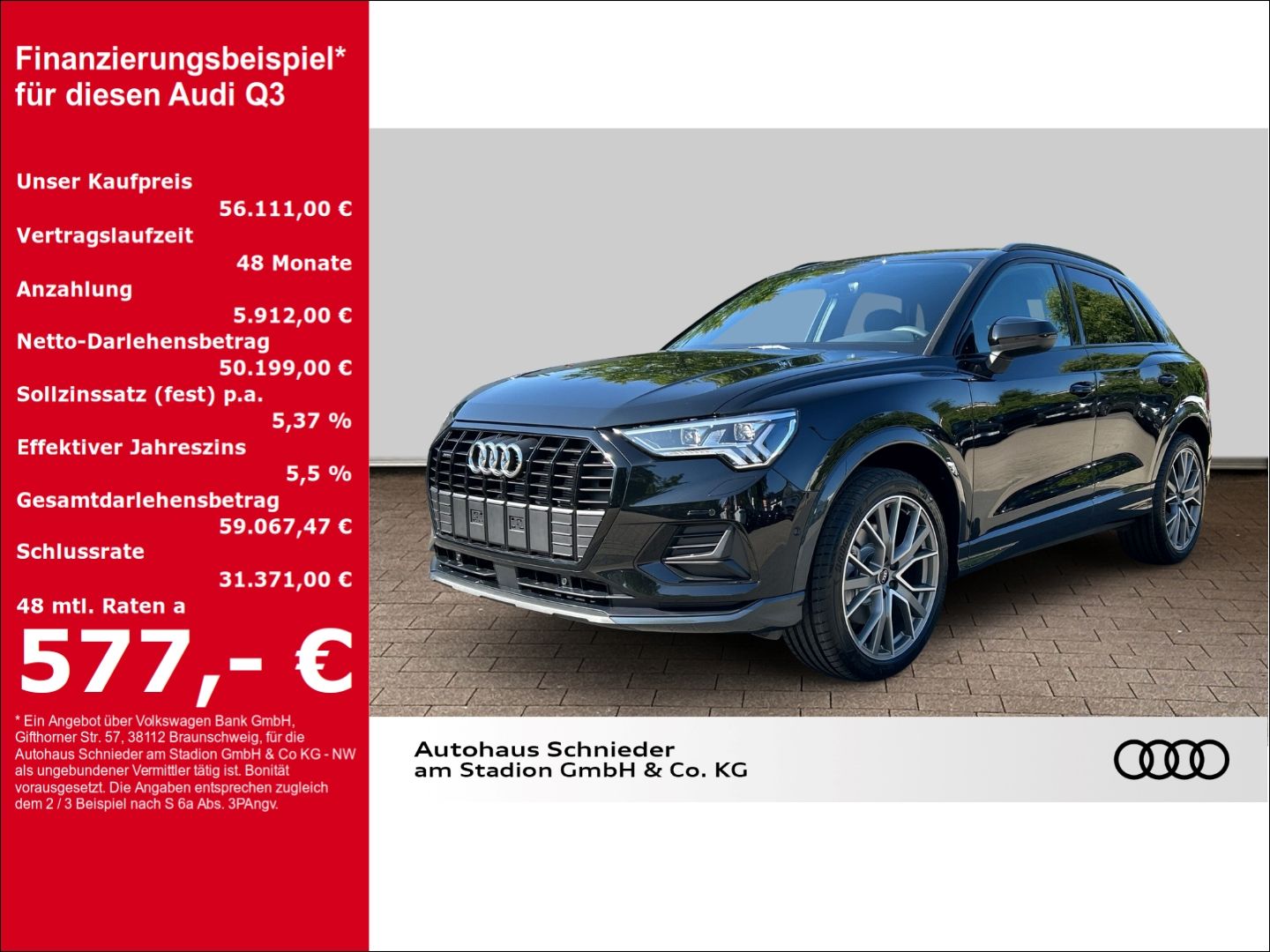 Fahrzeuge 12 Audi Q3 advanced 40 TFSI quattro S-tronic+AHK+LEDER+M