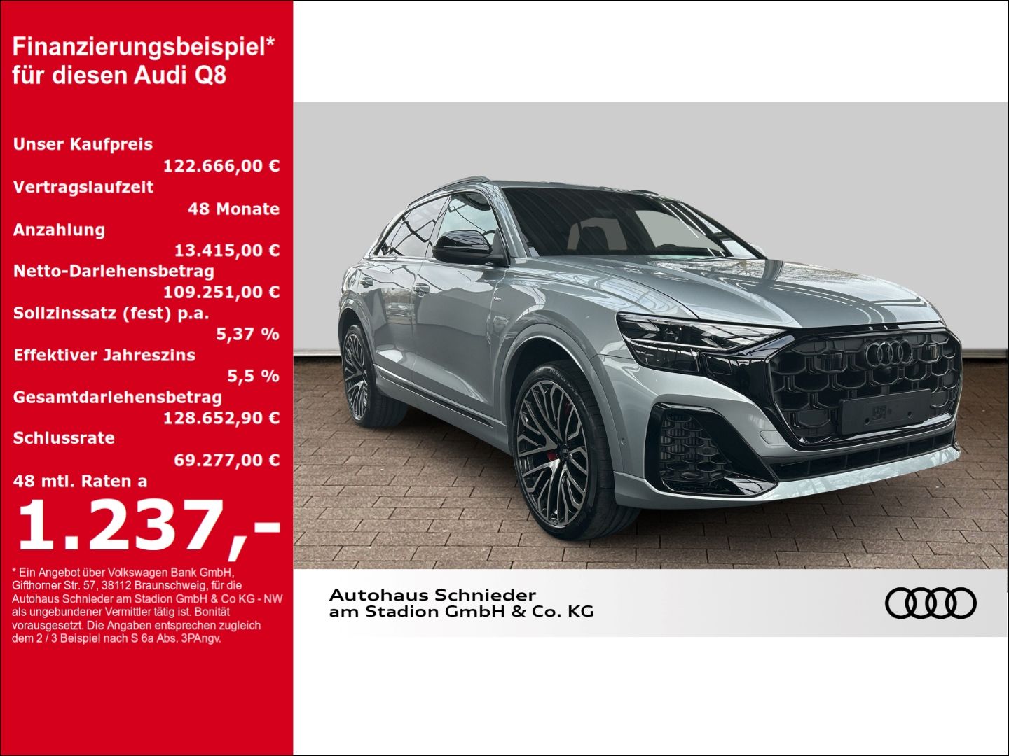 Fahrzeuge 7 Audi Q8 TFSI e S-LINE+HUD+AHK+PANO+MATRIX-LED+LEDER+K