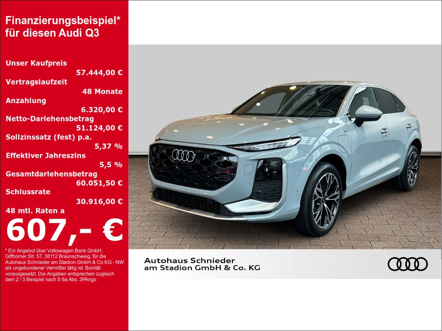 Fahrzeuge 3 Audi Q3 Sportback e-hybrid 200 kW S-LINE+NAVI+LED+CAR