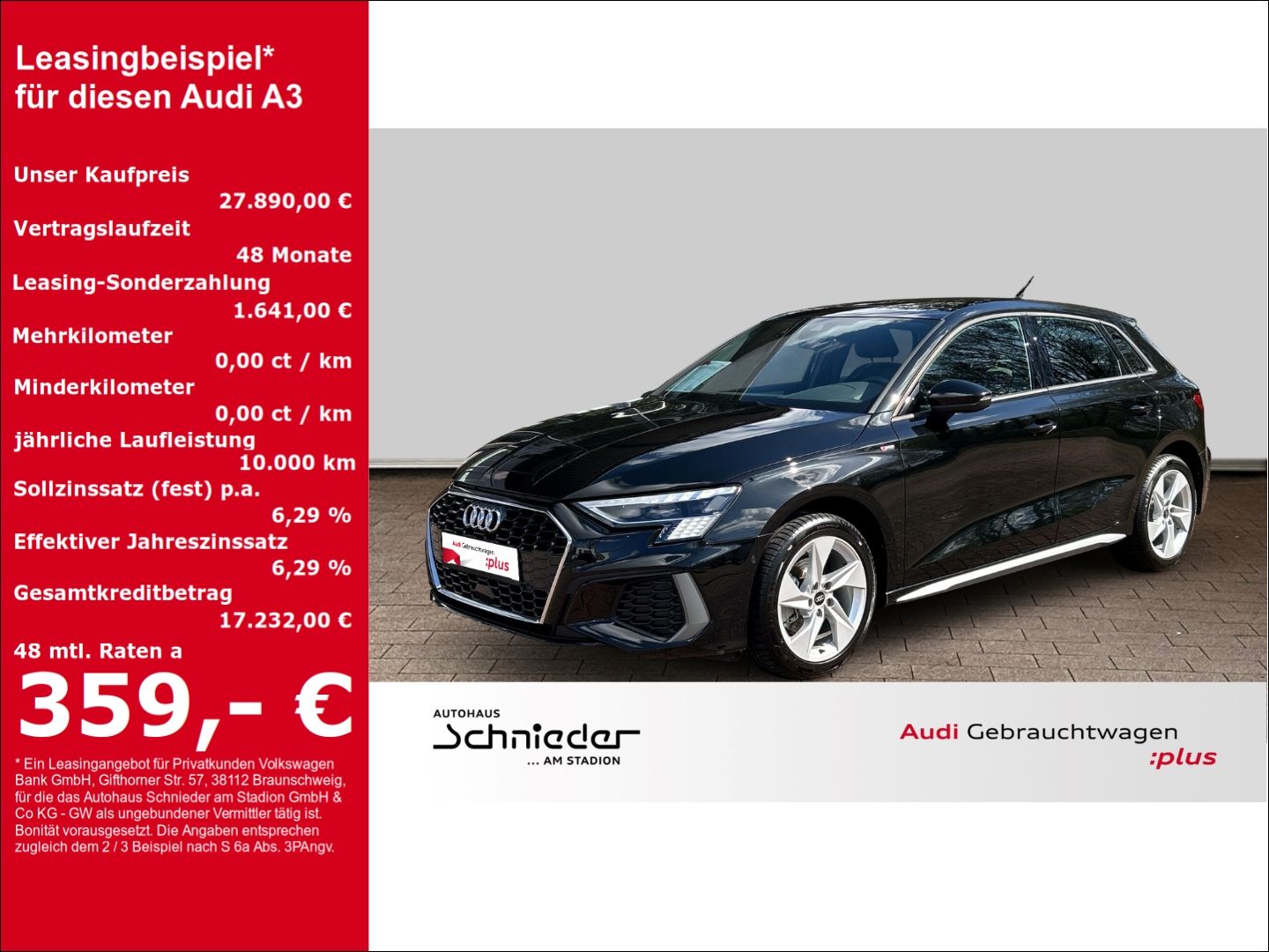 Fahrzeuge 6 Audi A3 line Sportback 35 TDI 6-Gang Schalter S Line