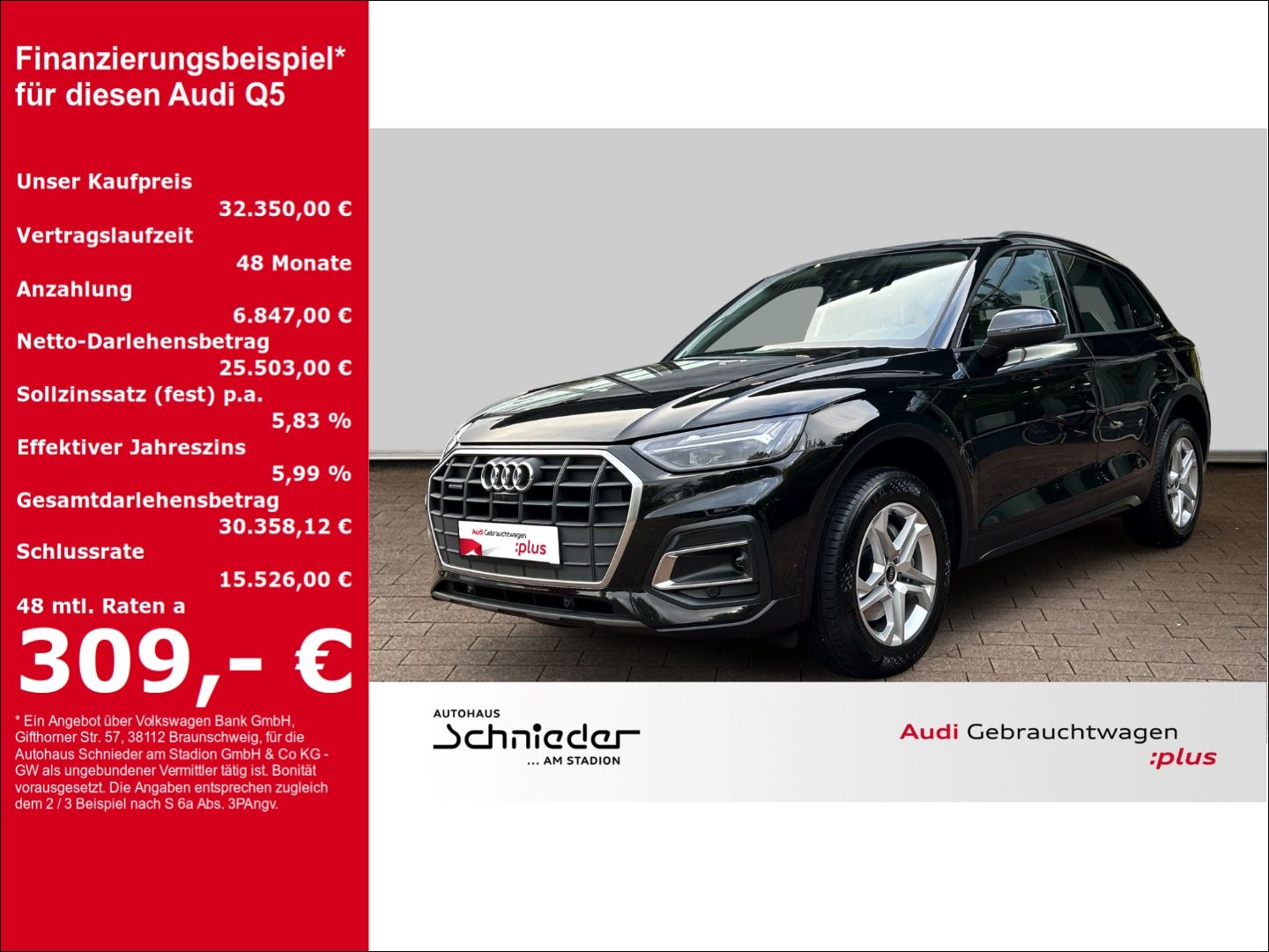 Fahrzeugabbildung Audi Q5 40 TDI quattro LED+NAVI+AHK+ KAMERA+StandHZG - mit KI generiert/bearbeitet