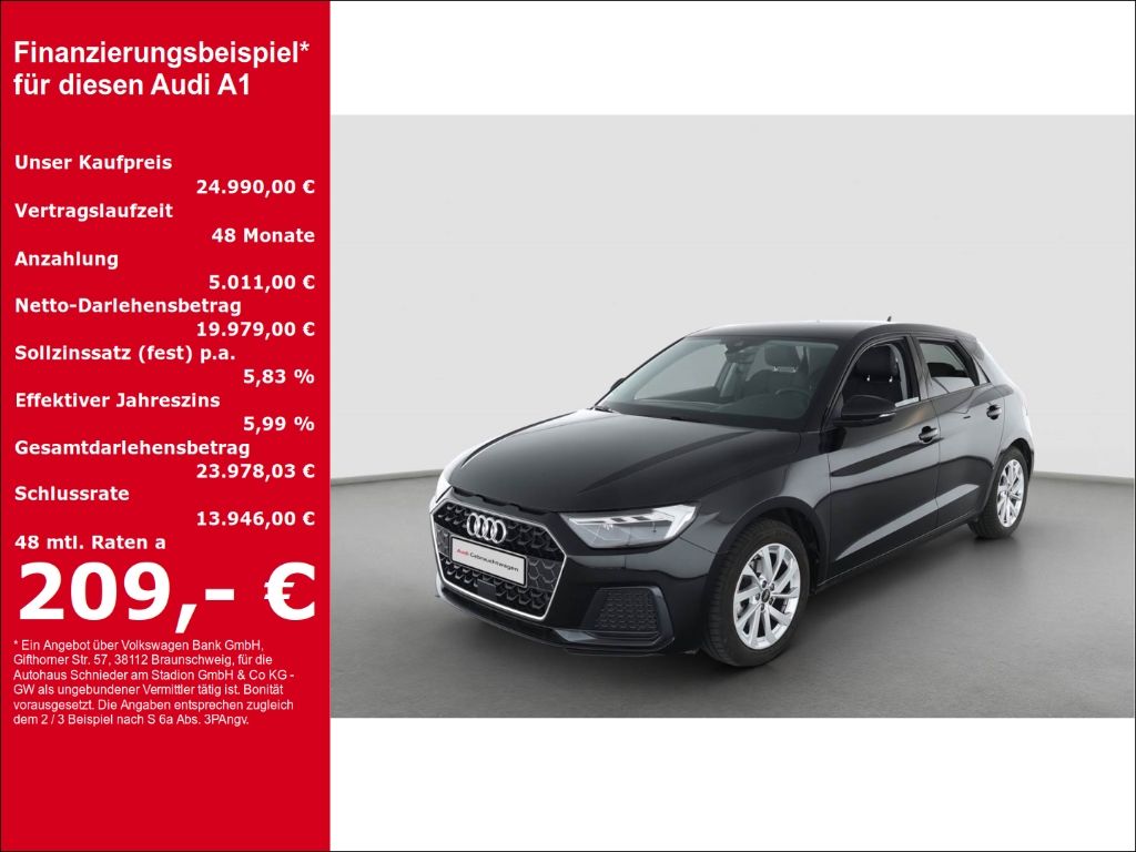Fahrzeugabbildung Audi A1 Sportback Advanced advanced 30 TFSI 85(116) k - mit KI generiert/bearbeitet
