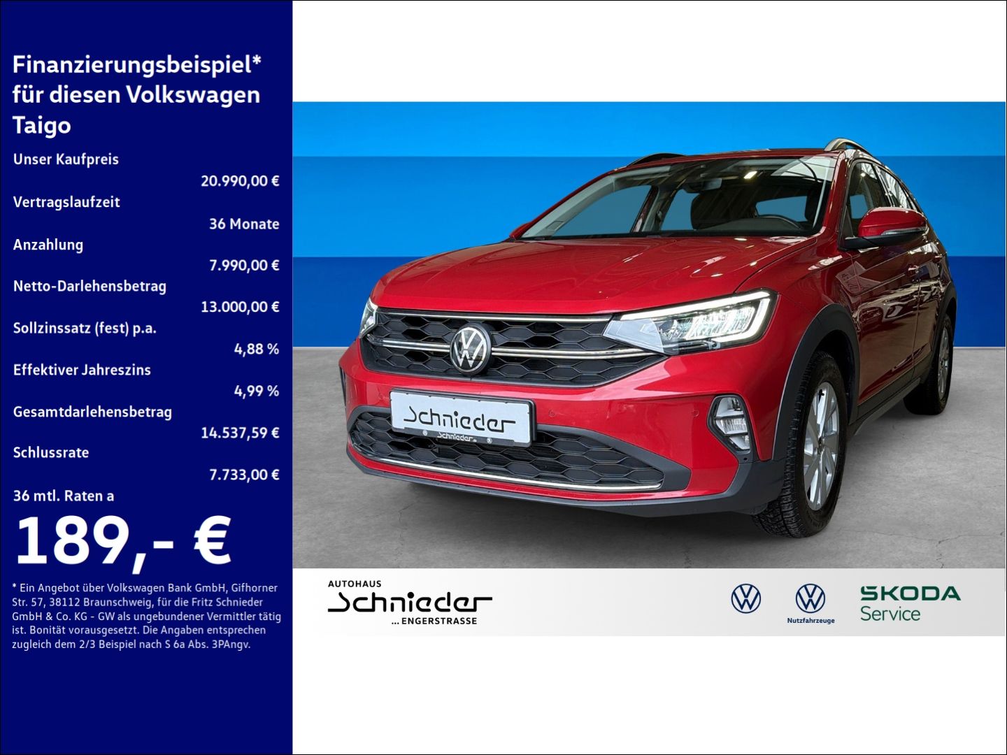 Fahrzeuge 1 Volkswagen Taigo 1.0 TSI Life Rear View IQ.DRIVE