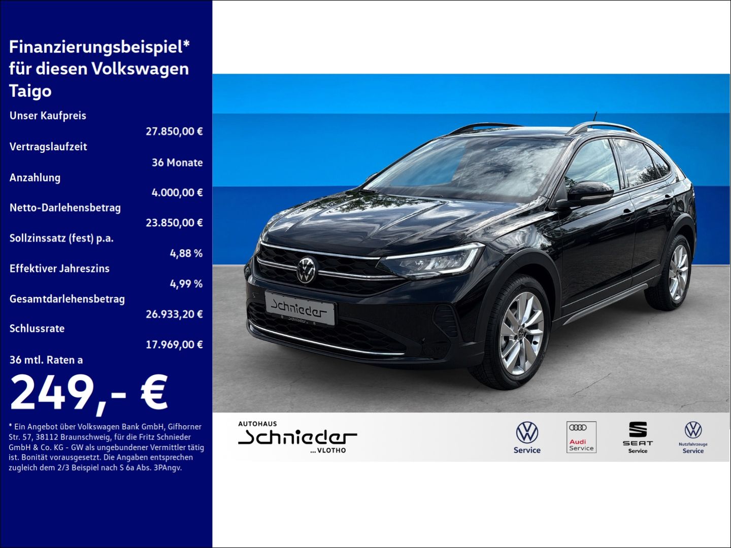 Fahrzeuge 2 Volkswagen Taigo 1.5 TSI Rear View AHK Goal