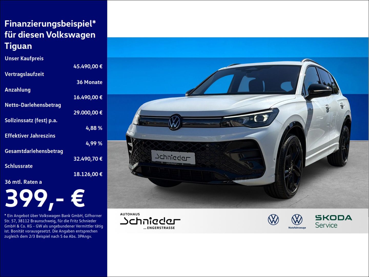 Fahrzeuge 1 Volkswagen Tiguan 142 kW 2.0 TDI R-Line 4Motion