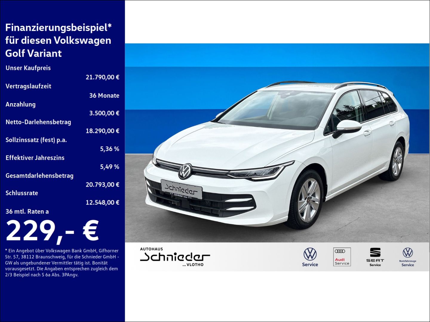 Fahrzeuge 3 Volkswagen Golf Variant 8 1.5 eTSI Life DSG CARPLAY ALLWETT
