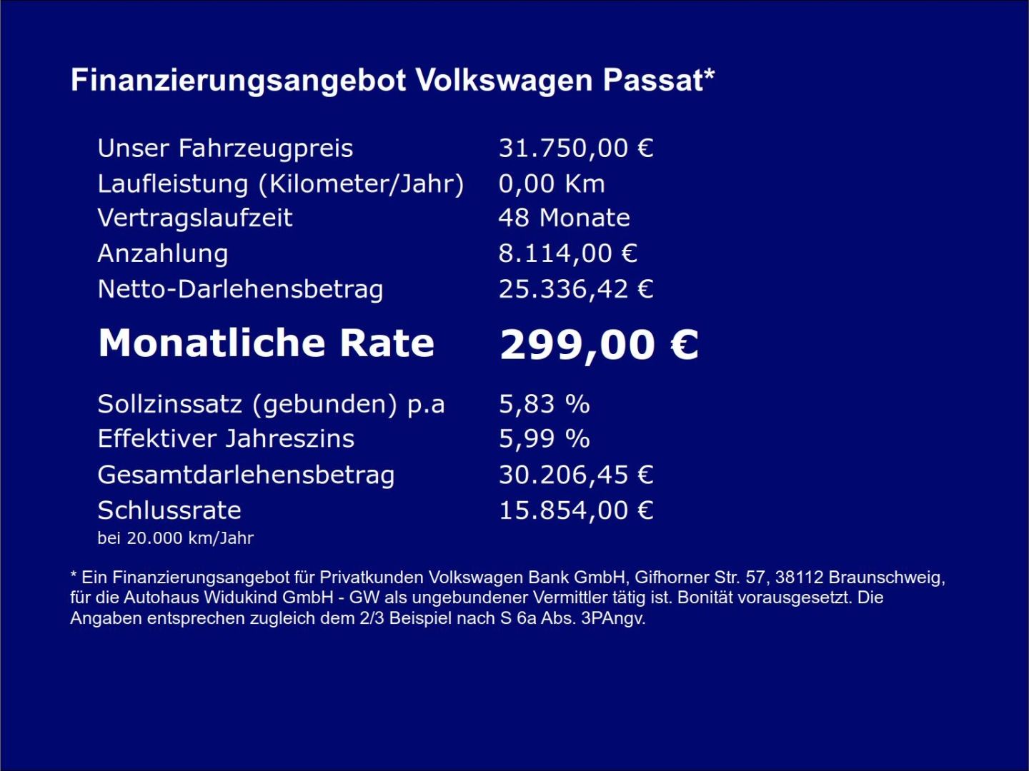 Fahrzeug 5 Fahrzeugabbildung Volkswagen Passat 2.0 TDI 110 kW R-line Sportpaket Navi Dig - mit KI generiert/bearbeitet