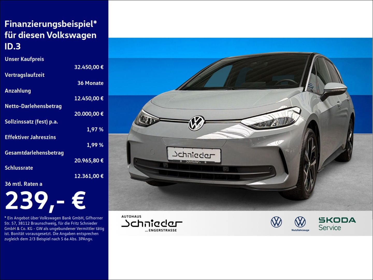 Fahrzeuge 5 Volkswagen ID.3 150 kW Pro Move Rear View LED Navi Klima
