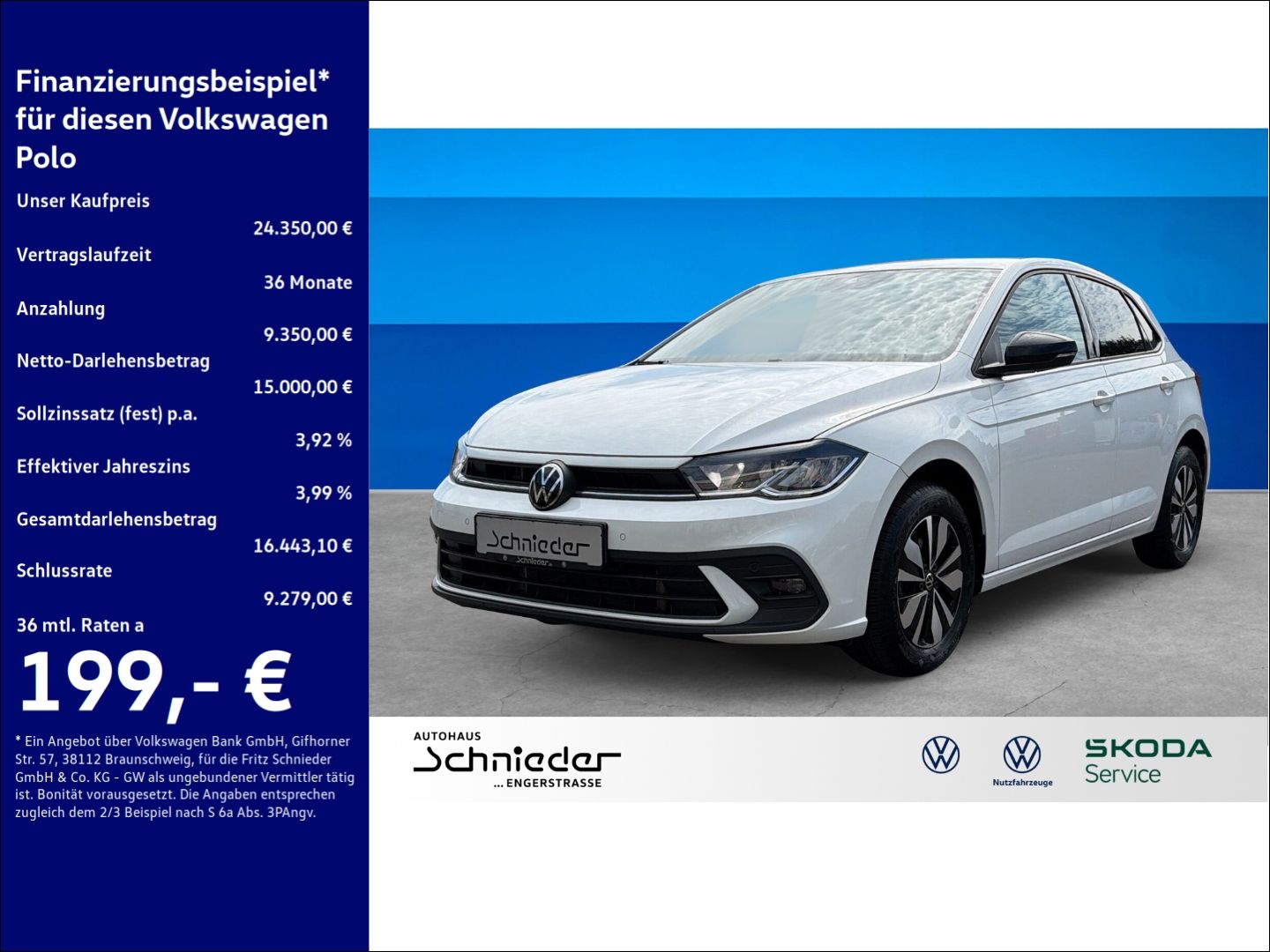Fahrzeuge 1 Volkswagen Polo 1.0 TSI Goal Rear View AHK LED Navi Clima