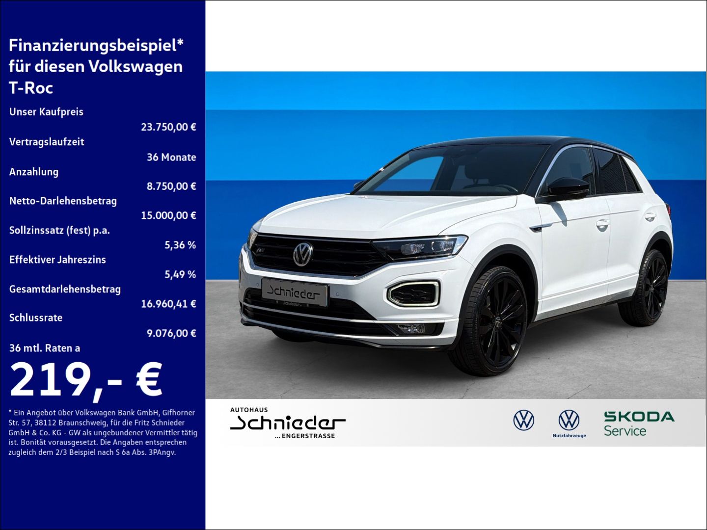 Fahrzeuge 4 Volkswagen T-Roc 1.5 TSI DSG R-Line Sport Rear View Navi