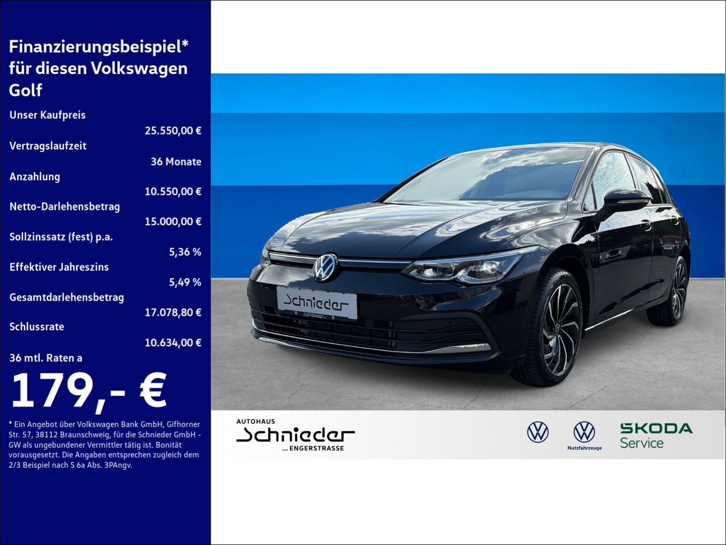 Fahrzeuge 3 Volkswagen Golf 8 2.0 TDI Move Rear View AHK DSG