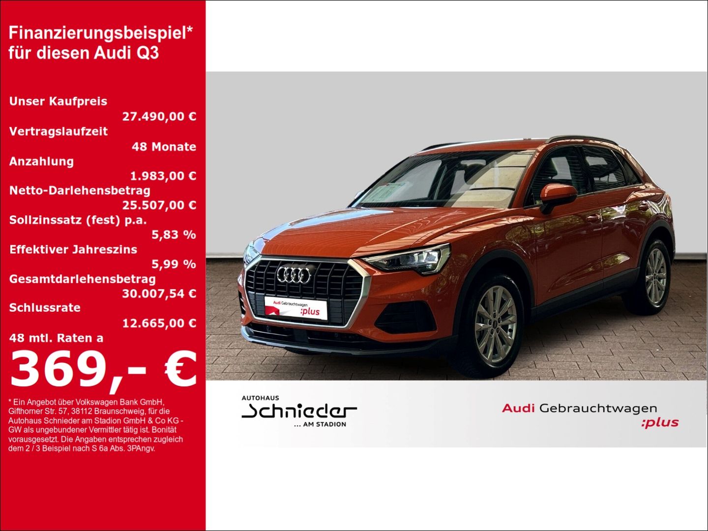 Fahrzeugabbildung Audi Q3 45 TFSI e LED Kamera Alu 18'' Carplay AHK