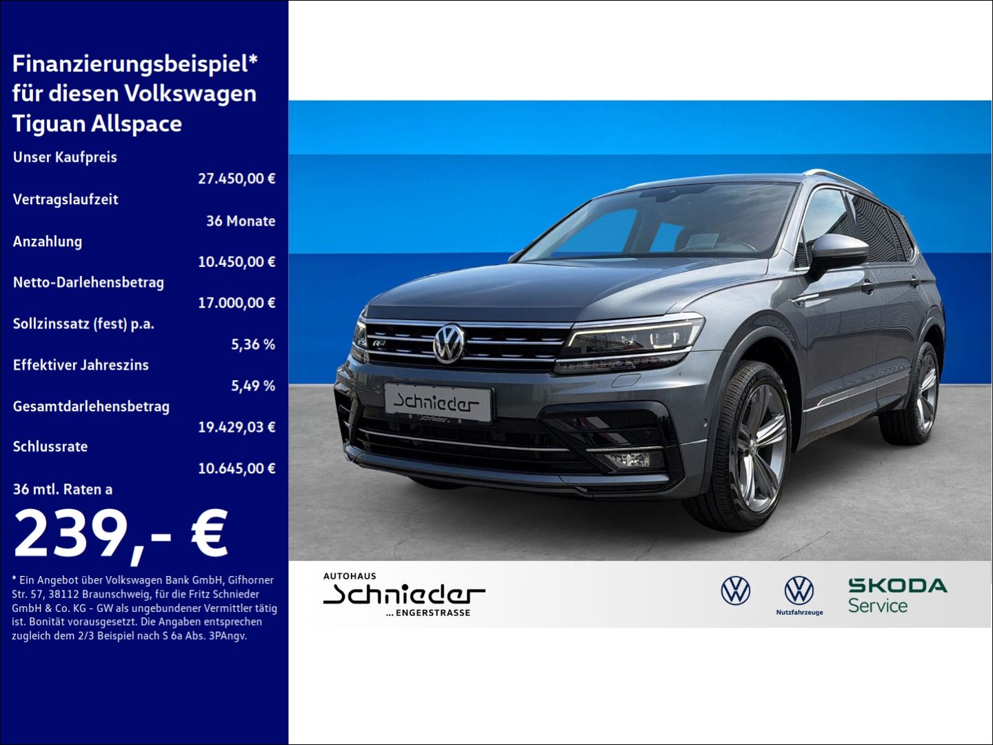 Fahrzeuge 1 Volkswagen Tiguan Allspace 2.0 TDI Highline 4Motion Rear Vi