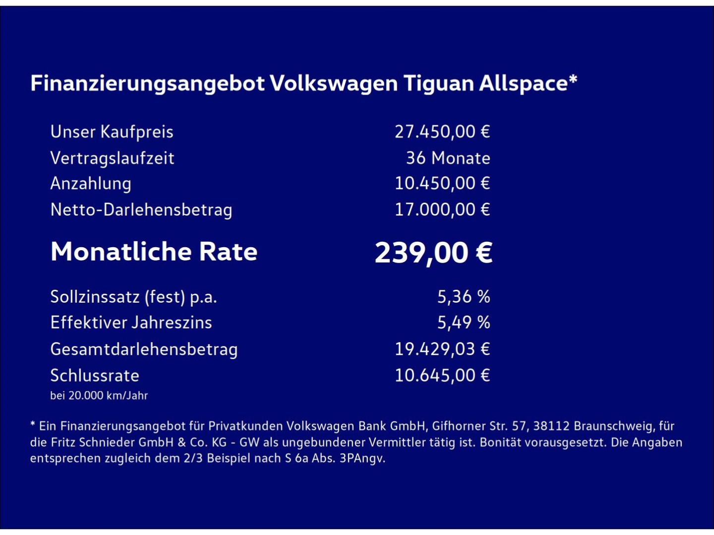 Fahrzeug 5 Fahrzeugabbildung Volkswagen Tiguan Allspace 2.0 TDI Highline 4Motion Rear Vi