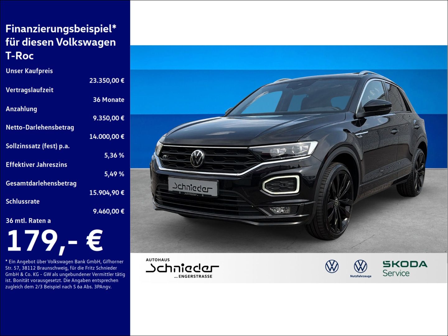 Fahrzeuge 9 Volkswagen T-Roc 1.5 TSI Sport R-Line Rear View Pano AHK