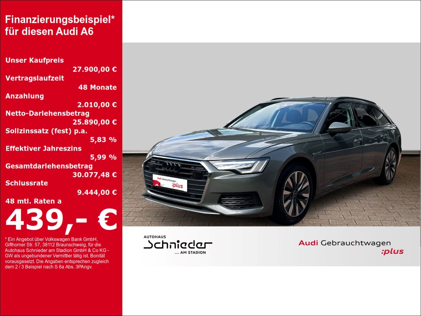 Fahrzeug 1 Fahrzeugabbildung Audi A6 Avant 50 TFSI e quattro Matrix LED Kamera Car