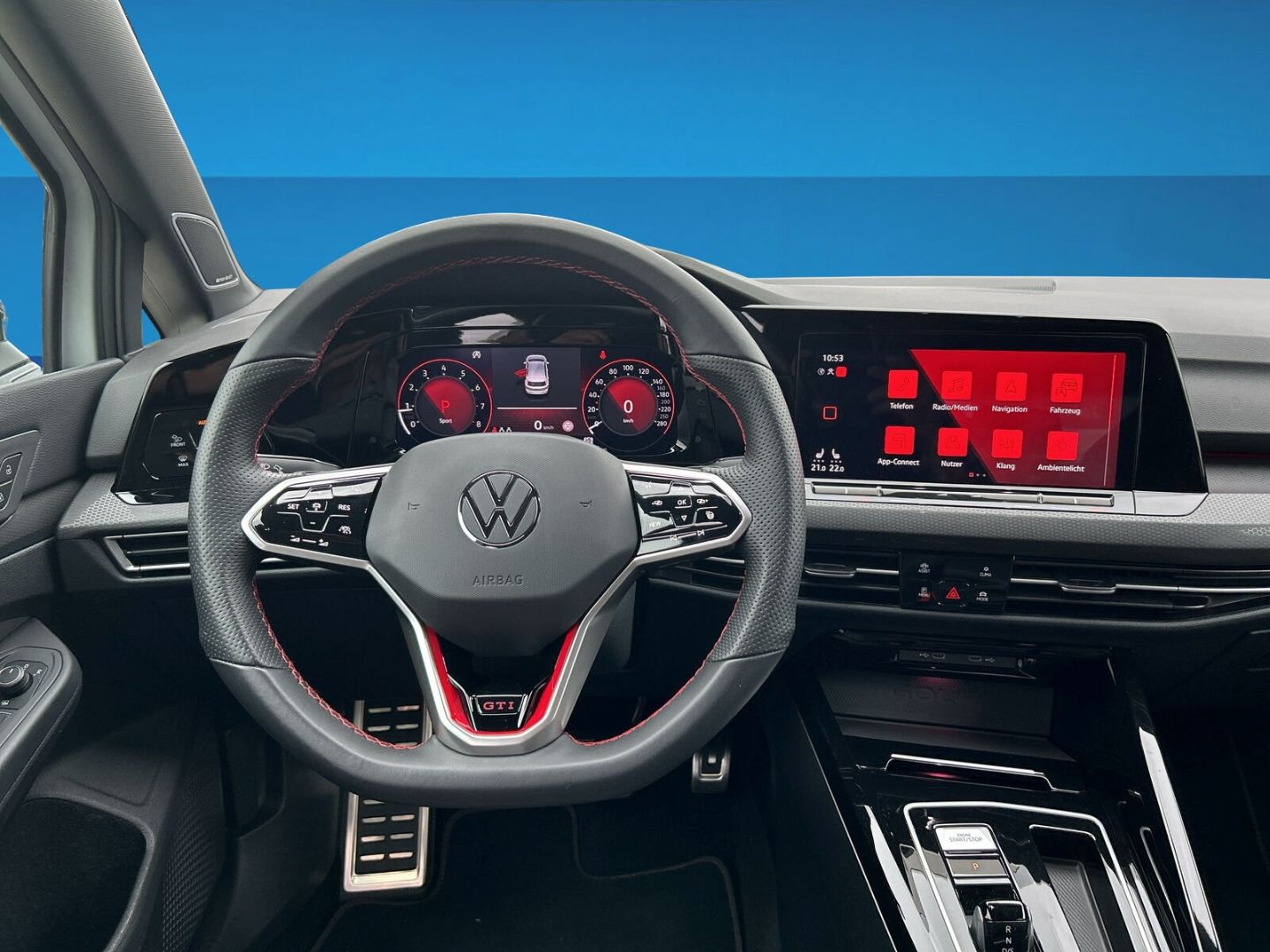 Fahrzeug 14 Fahrzeugabbildung Volkswagen Golf VIII 2.0 TSI GTI Navi Digitales Cockpit Sou - mit KI generiert/bearbeitet